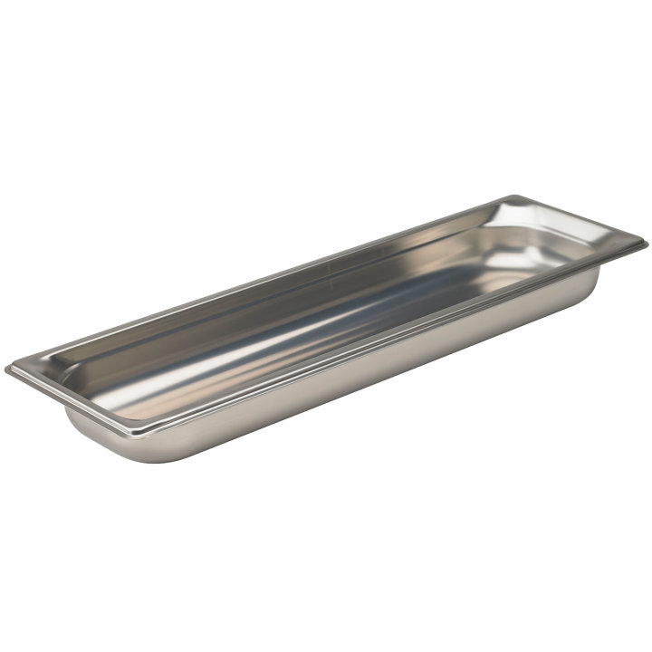 Half-long-size 2-inch-deep Super Pan 3® stainless steel steam table pan