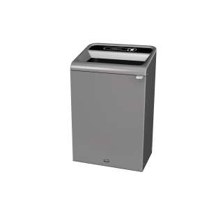 Rubbermaid Commercial, Configure™, Landfill, 33 gal, Metal, Gray, Rectangle, Receptacle