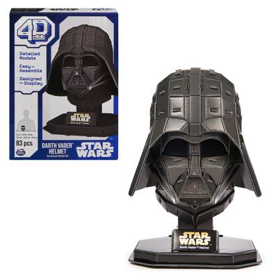 4D Build, Star Wars Darth Vader 3D Cardstock Model Kit 83 Pcs | Star Wars Toys Desk Decor | Building Toys | Paper Model Kits for Adults & Teens 12+