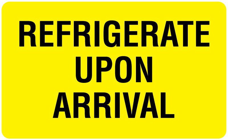 United Ad Label LABEL REFRIG UPON ARRIVAL 270/RL