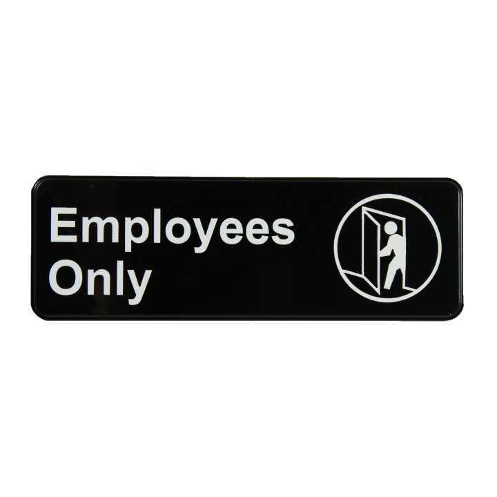 "Employees Only" contemporary English symbol sign