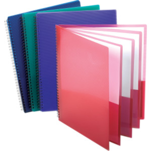 Poly 8-Pocket Organizer, Letter-Size, Assorted Colors