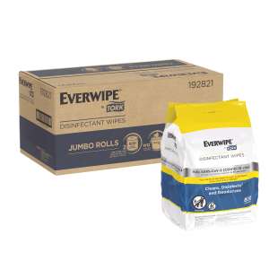 Tork, Everwipe® Disinfectant Wipe Jumbo Rolls Refill,  800 Wipes/Container