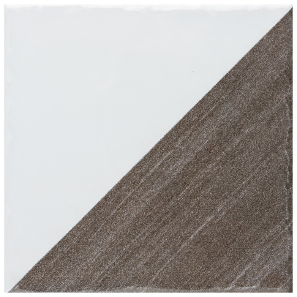 Triangle Rustique Glossy Brown 5-3/4 in. x 5-3/4 in. Ceramic Wall Tile