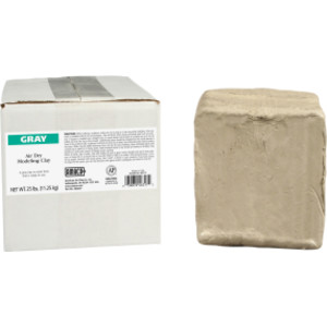Air Dry Clay, Gray, 25 lbs.