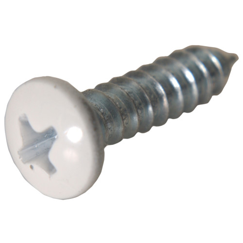 White Pan-Head Phillips Sheet Metal Screw (#8 x 3/4