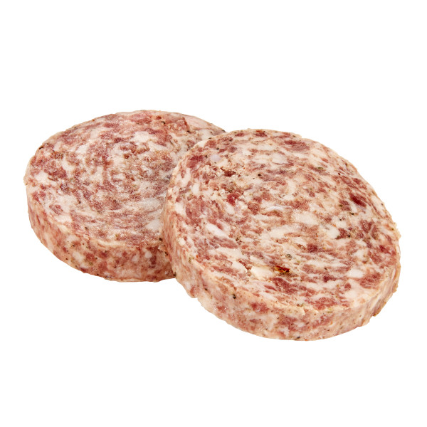 OLD TYME(r) Sausage, Patty, 96/2 oz, 12 lb . C1C0 - Front Center Out of Package (Hi Res)