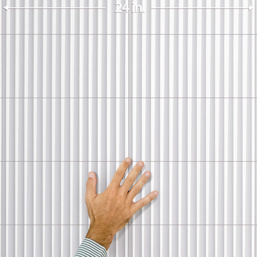 Crown Heights Rubik Glossy White 5-7/8 in. x 11-3/4 in. Ceramic Wall Tile