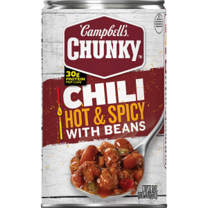 Campbell's® Chunky® Hot & Spicy Chili with Beans, 19 oz Can (12 Count) featured image