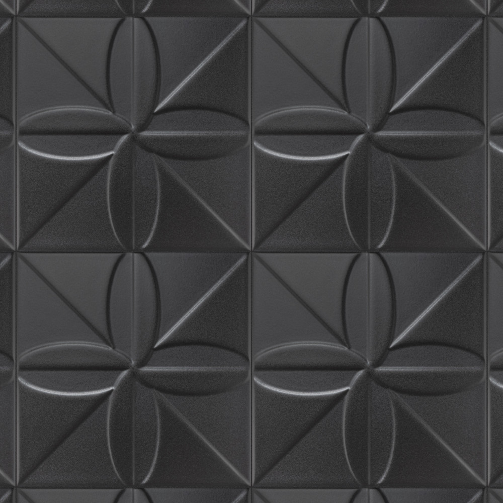 Triplex Fronteira Black 7.75x7.75 Square Ceramic Wall Only Digital Pattern