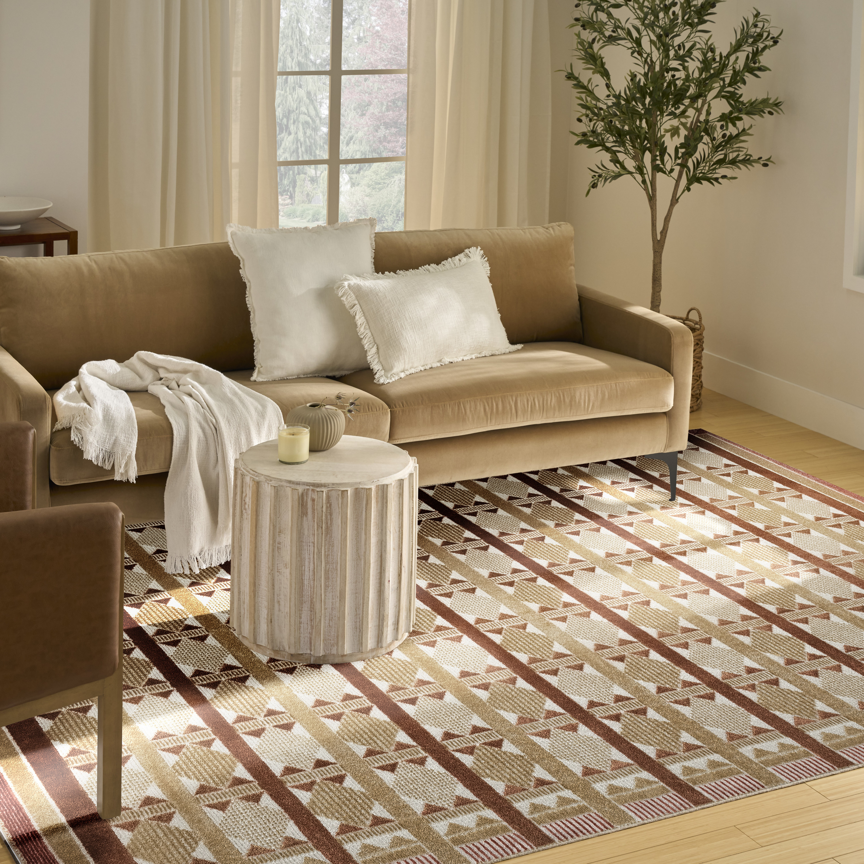 Nourison Nordic 8' x 10' Rust Modern Indoor Rug