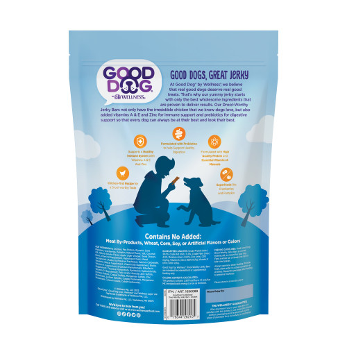 Good Dog Drool-Worthy Jerky Bars Chicken back packaging