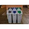 Rubbermaid Commercial, Slim Jim®, Recycling Compost Station, 23 gal, Resin, Gray/Green, Rectangle, Receptacle