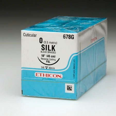 J & J Healthcare Systems SUTURE, SILK BLK BR 3-0 18" NONDL (36/BX)