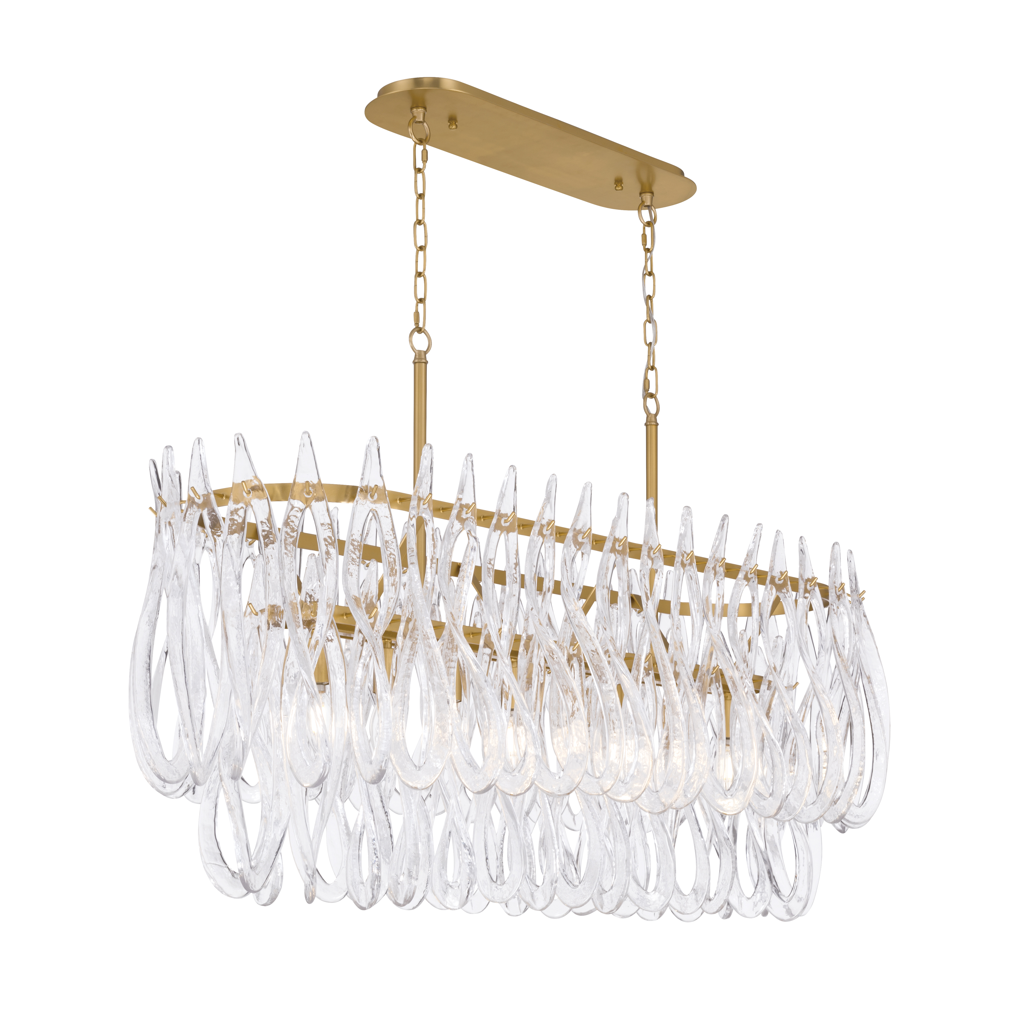 Glassara 48" 8-Light Linear Chandelier