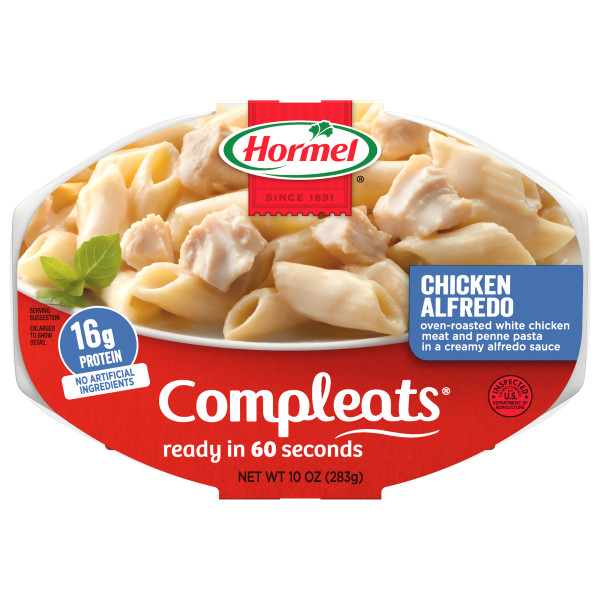 HORMEL(r) COMPLEATS(r) Chicken Alfredo, 6/10oz. . C1C1 - Front Center In Package (Hi Res)