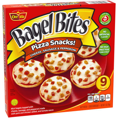 Bagel Bites Cheese, Sausage & Pepperoni Mini Bagel Pizza Snacks, 9 ct Box