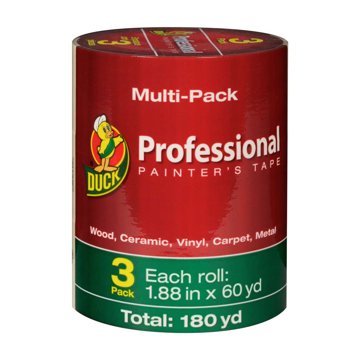 Duck® Brand Professional Painter's Tape - Beige, 3 pk, 1.88 in. x 60 yd. Image