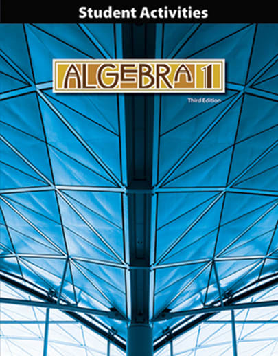 BJU Press Algebra 1 Student Activities 3rd Edition