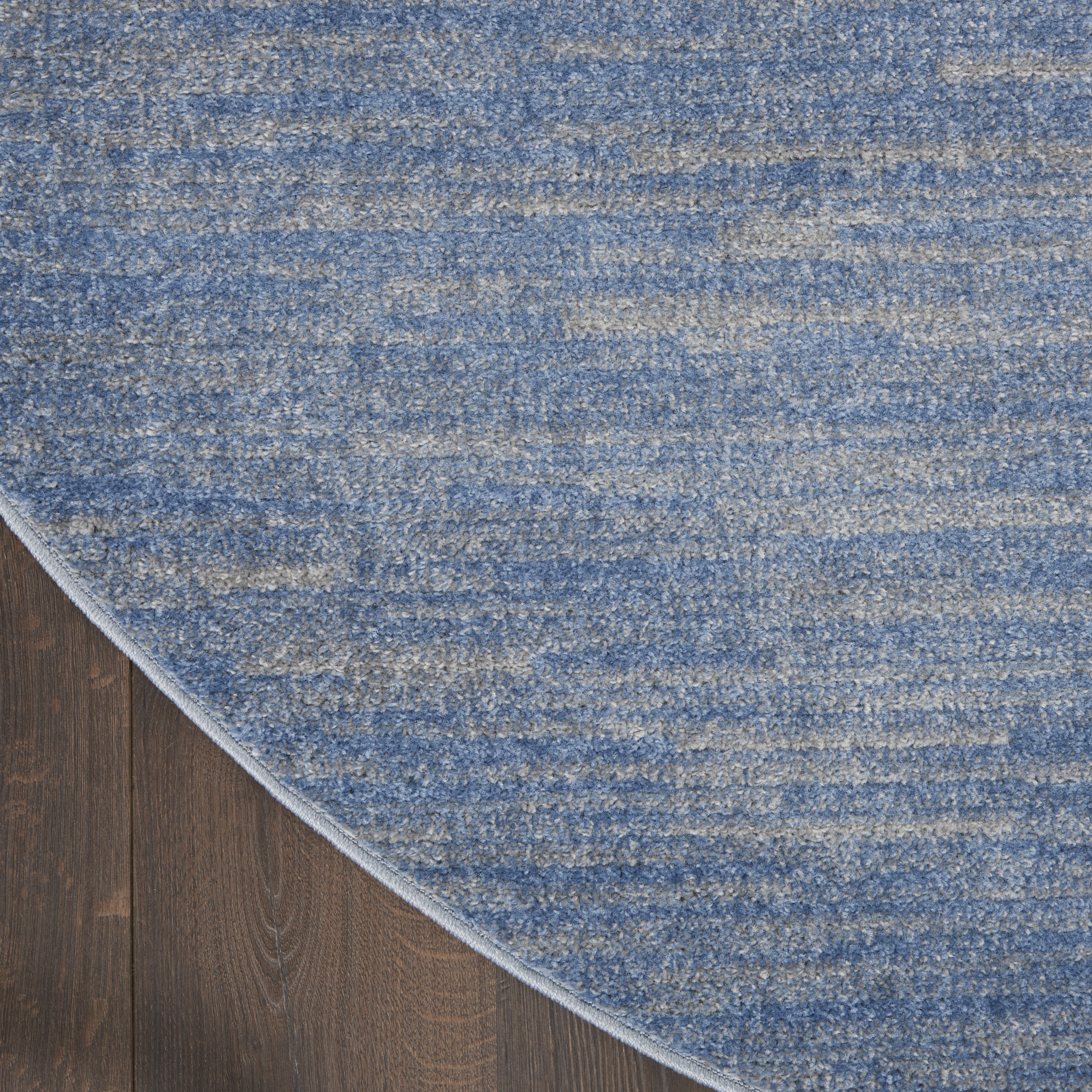 Nourison Nourison Essentials 8' x Round Blue Grey Outdoor Rug