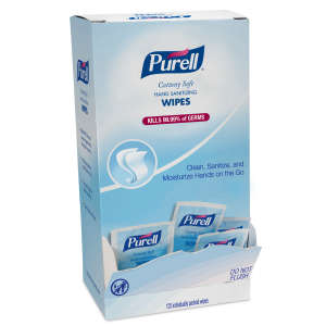 GOJO, PURELL® Cottony Soft Hand Sanitizing Wipes  ,  120 Wipes/Container