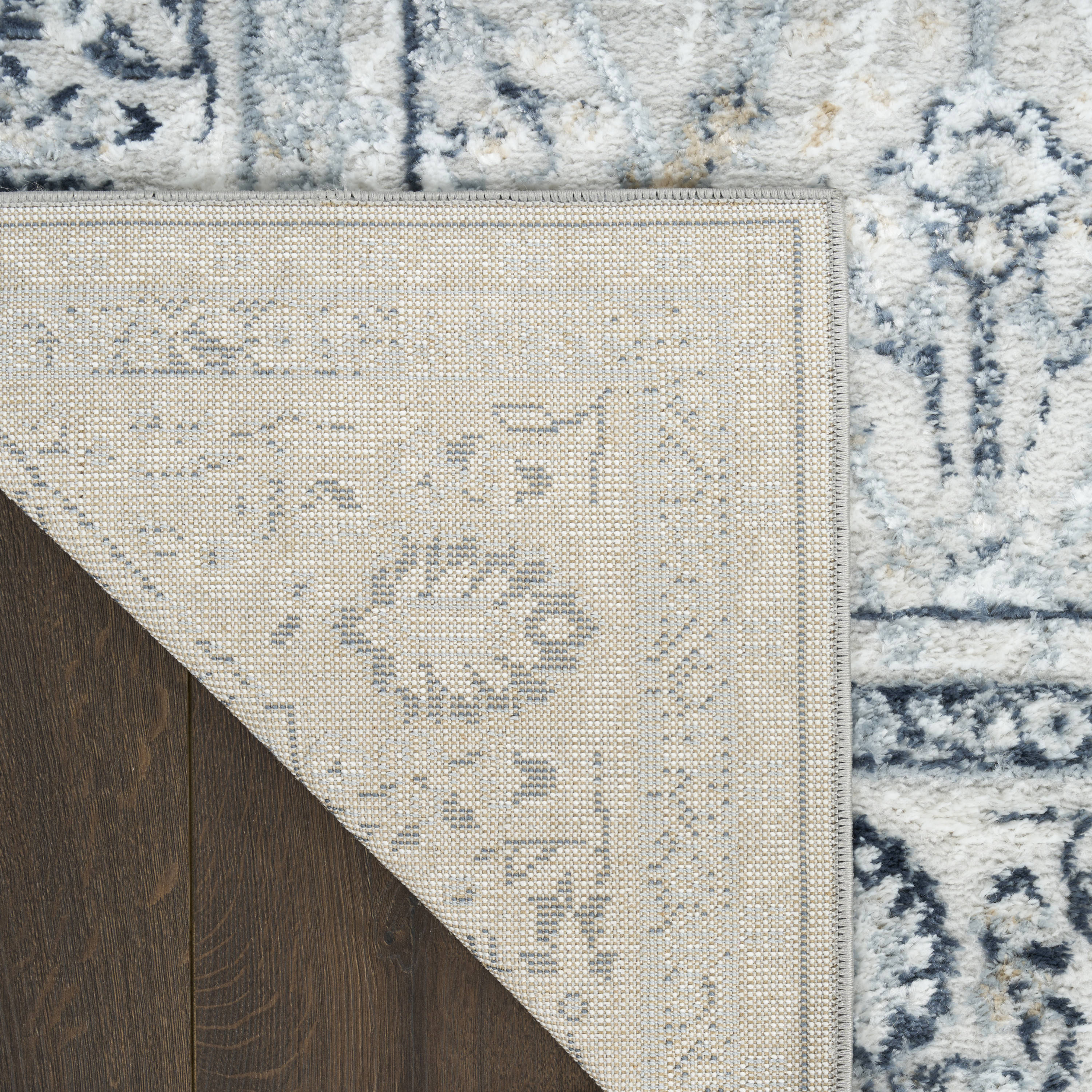 Nourison Dekor 7'10" x 9'10" Grey Navy Vintage Indoor Rug