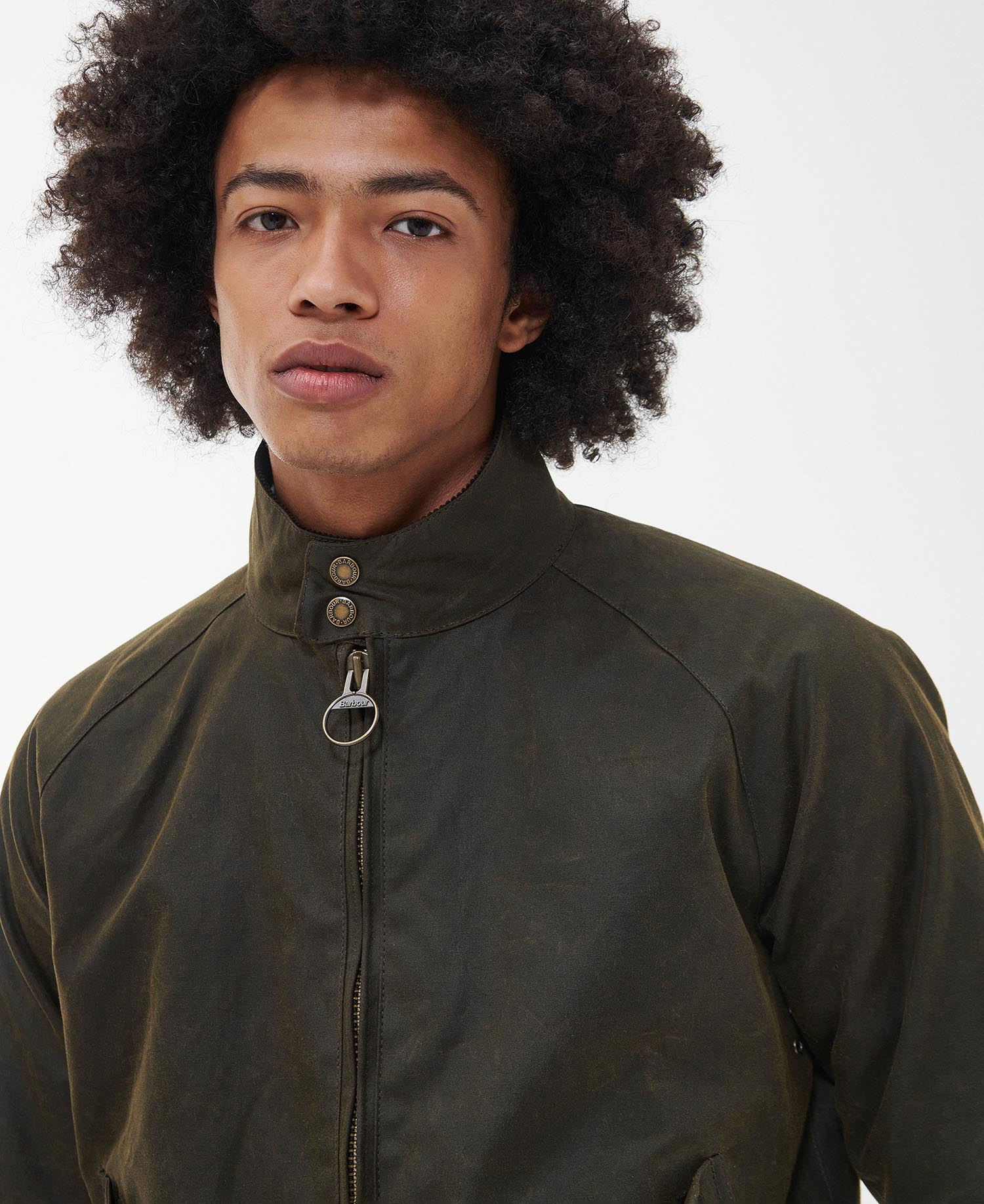 Barbour x Baracuta Porton Waxed Harrington Jacket image number 4