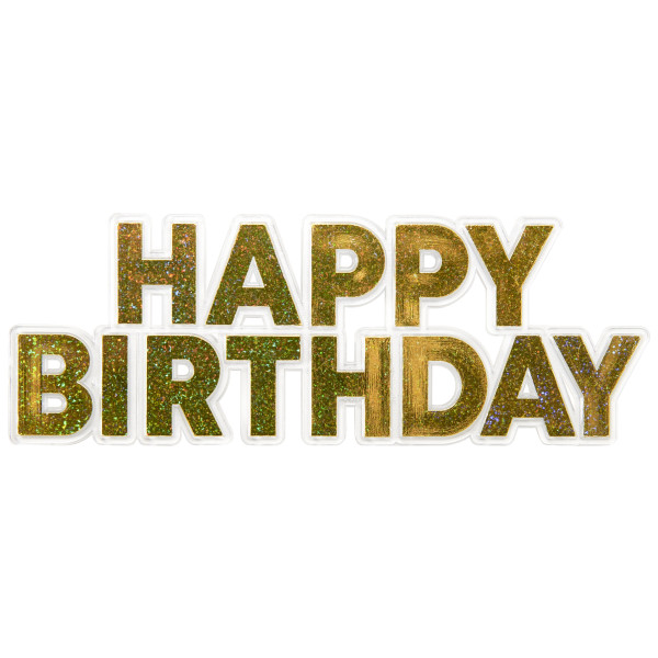 Gold Happy Birthday Layon