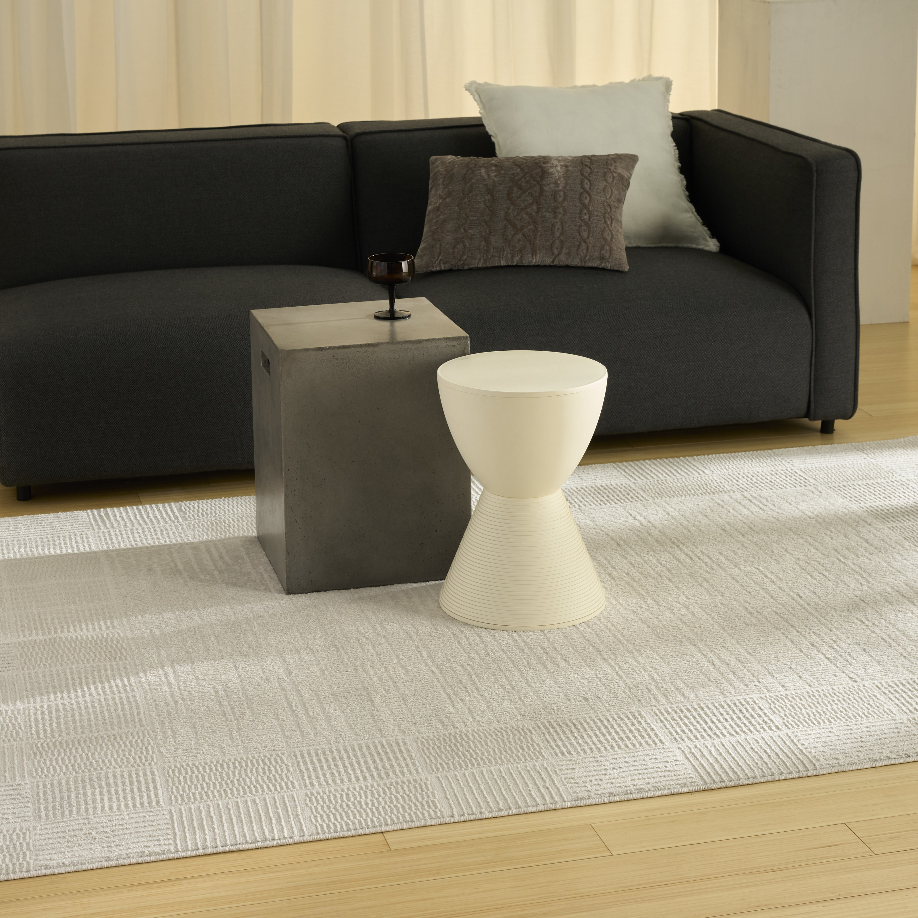 Nourison Nordic 5' x 7' Ivory Modern Indoor Rug