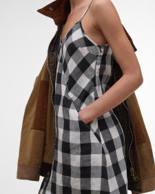 Maya Mini Dress Ecru/Black