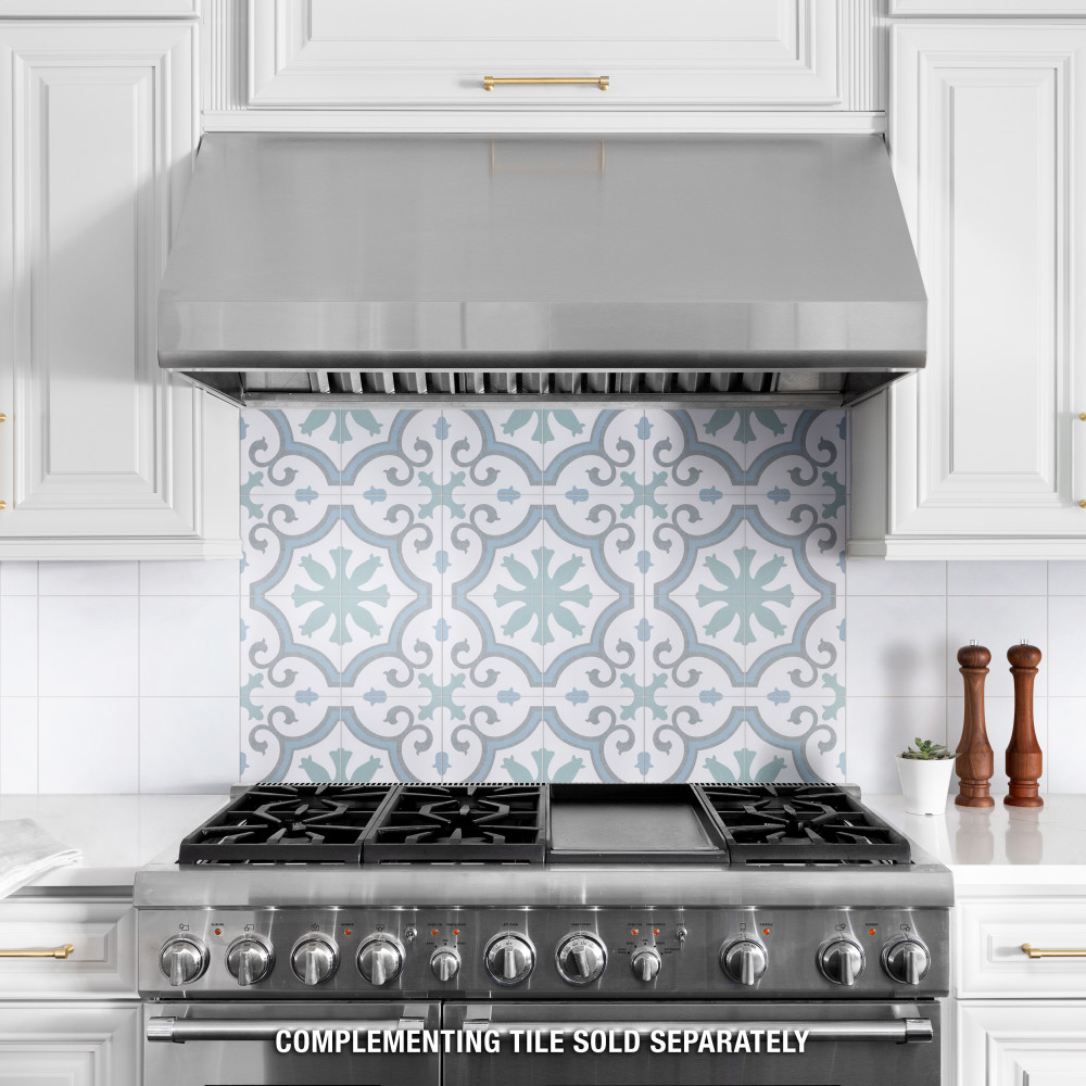 Lacour Aqua 9-3/4 in. x 9-3/4 in. Porcelain Floor and Wall Tile