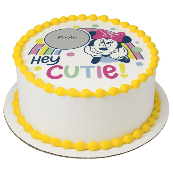 Disney Minnie Mouse Hey Cutie! PhotoCake® Edible Image® Frame
