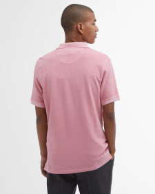 Washed-Out Sports Polo Shirt Pink Salt