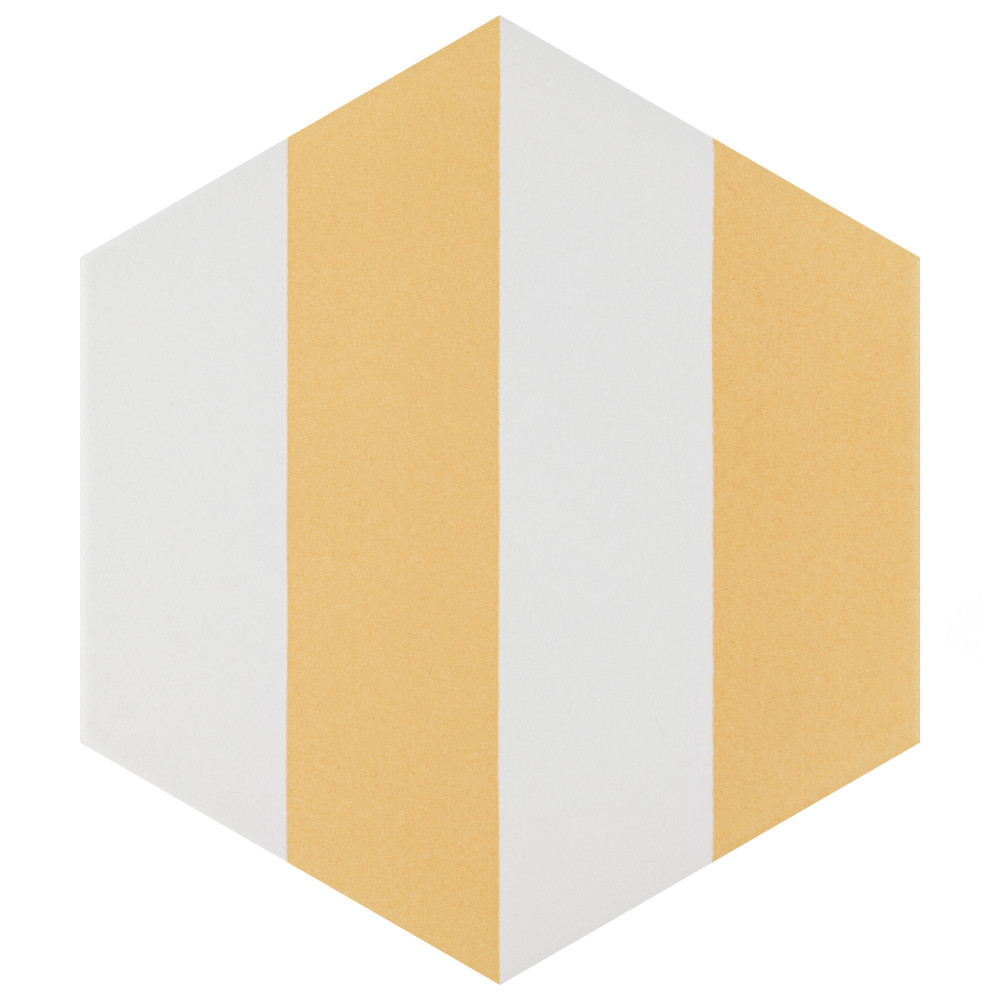 Porto Capri Hex Dandelion 8-5/8 in. x 9-7/8 in. Porcelain Floor and Wall Tile