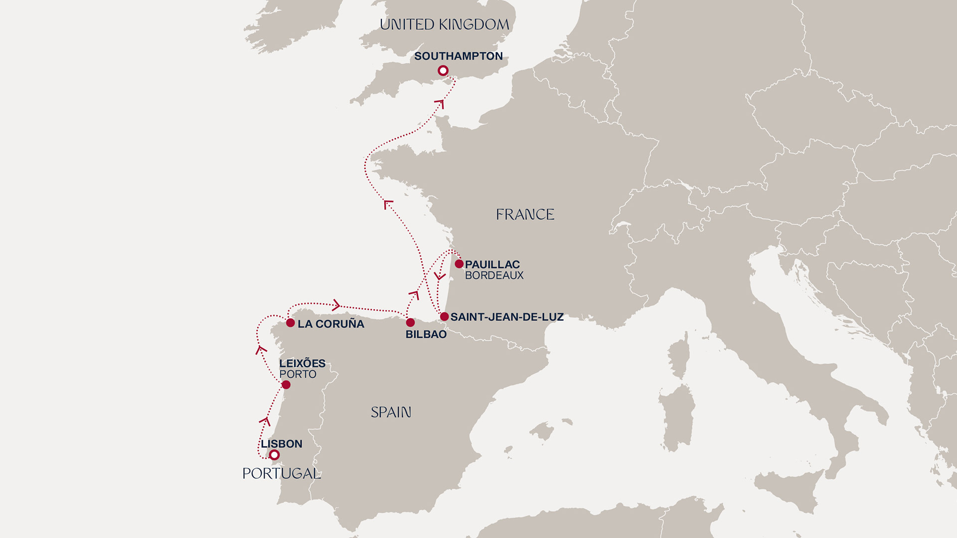 Itinerary map