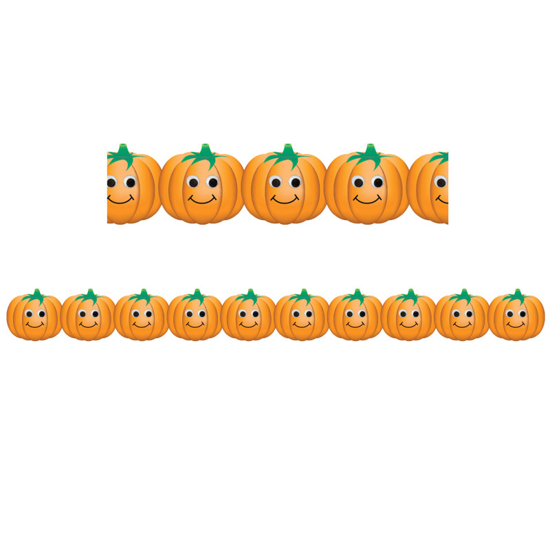 Happy Pumpkins Border, 12 Strips/36 Feet