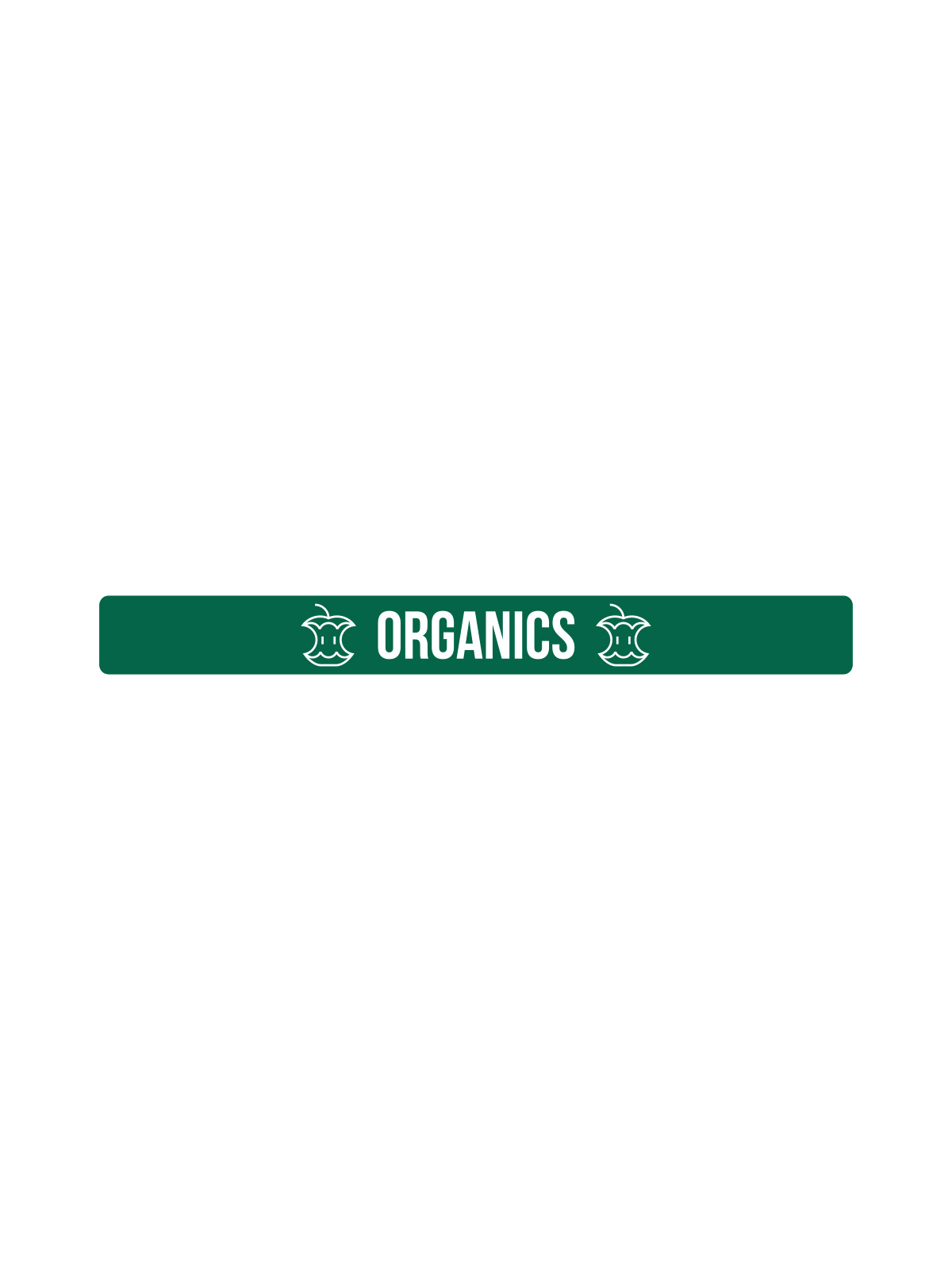 Busch Systems Fusion Series waste and recycling container lid label for organics