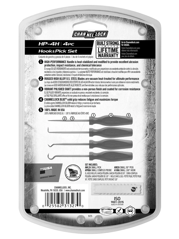 HP-4H 4pc Precision Hook & Pick Set