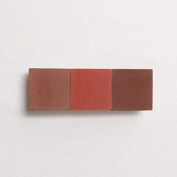 cement: mythology checkerboard | salon | grande | matte | trio | flame, chestnut, + prune | sample 