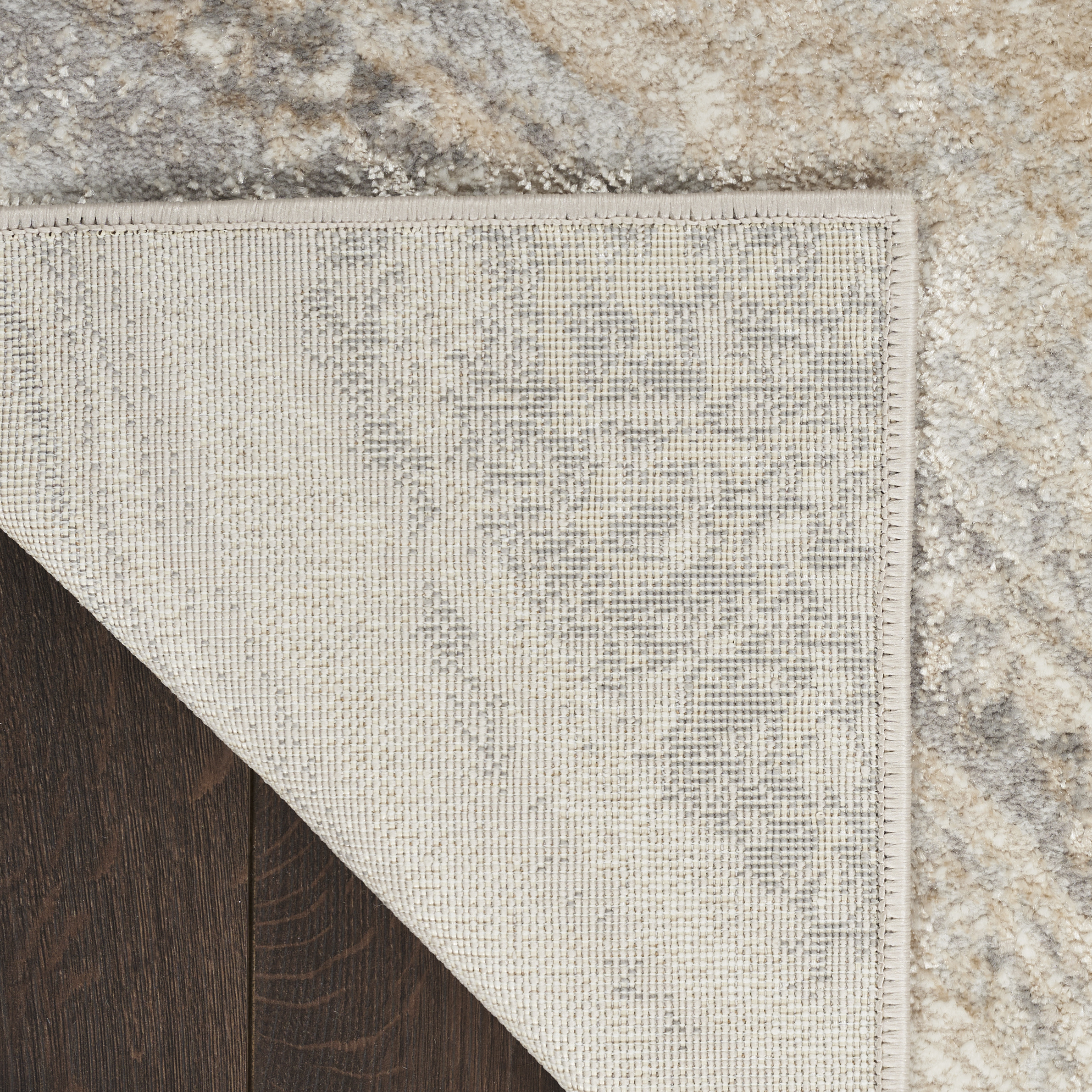 Nourison Splash 5'3" x 7'3" Cream Grey Modern Indoor Rug