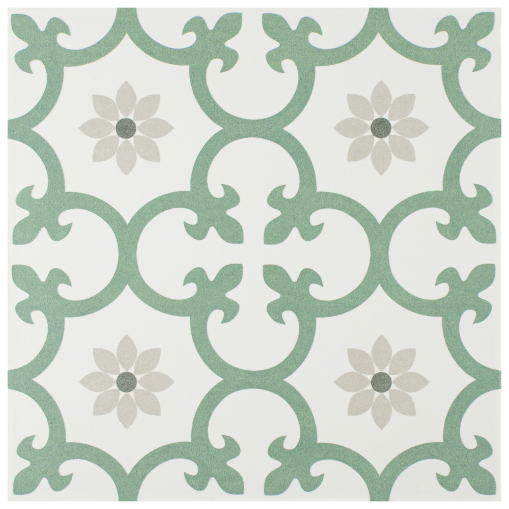 Daria Kale 9-3/4 in. x 9-3/4 in. Porcelain Floor and Wall Tile