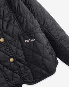 Girls Summer Liddesdale Quilted Jacket Black-Gardenia