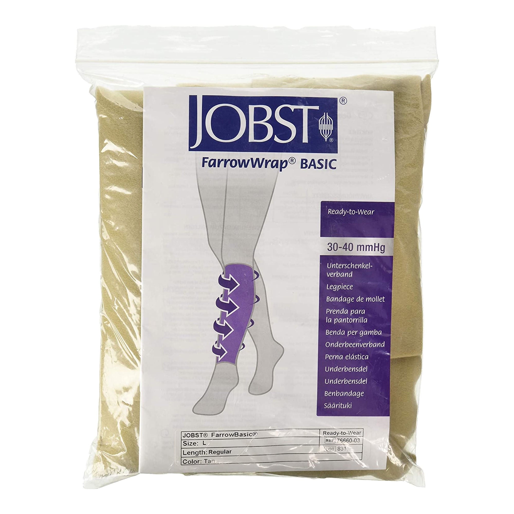 Compression Wrap Jobst® FarrowWrap® Basic Large Tan Leg