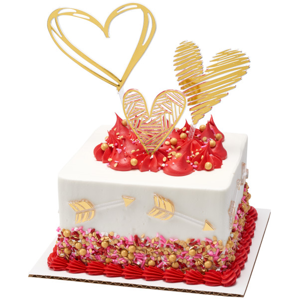 Gold Hearts Cake Kit