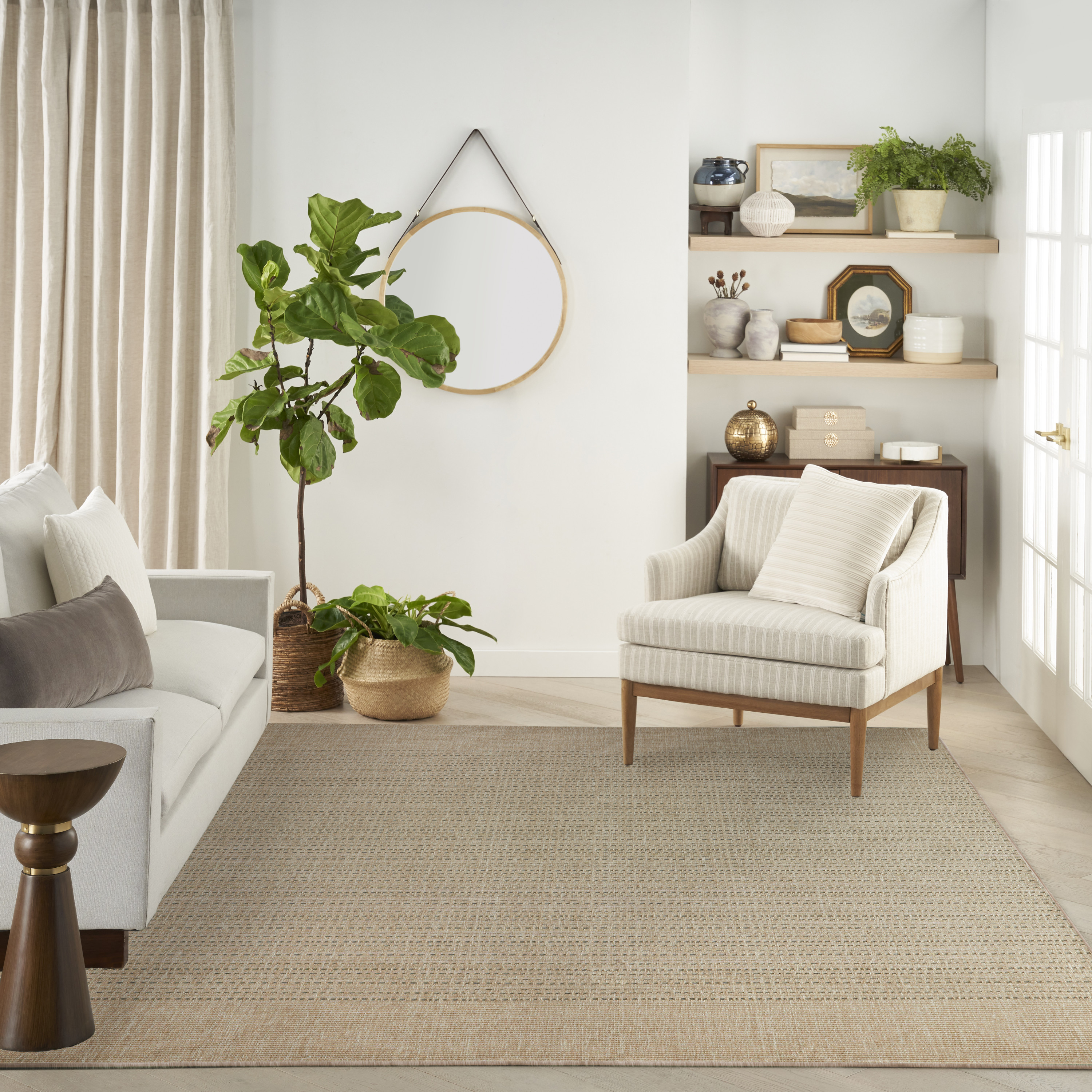 Nourison Tulum 9' x 12' Taupe Outdoor Rug