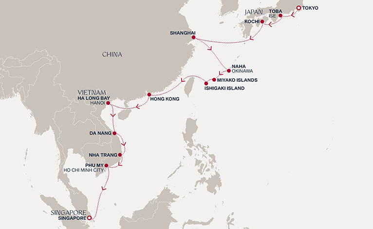 Itinerary map