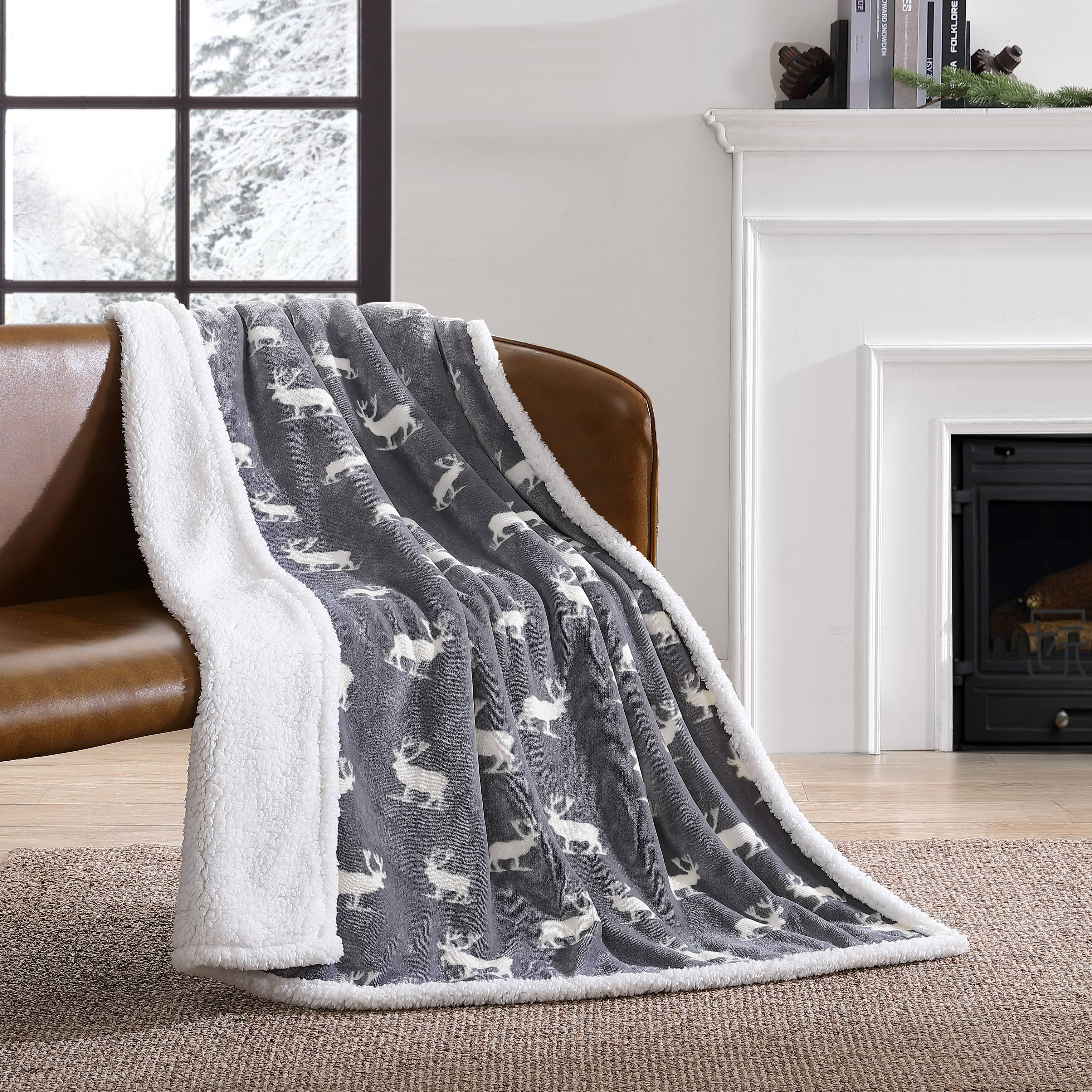 Eddie Bauer Plush-Fleece Throw Blanket