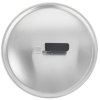 13 9/16-inch Wear-Ever® domed aluminum cover with satin finish and dipped handle