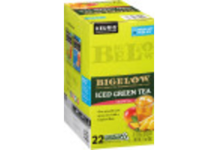 
Bigelow Tropical Iced Green Tea Brew Over Ice K-Cup® pods- Case of 4 boxes total of 88 K-Cup® pods