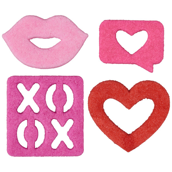 XOXO, Lips and Hearts SugarStyle® Edible Decorations